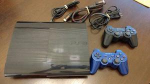 Ps Gb Super Slim + 2 Controles Sony+ 9 Juegos Digitales