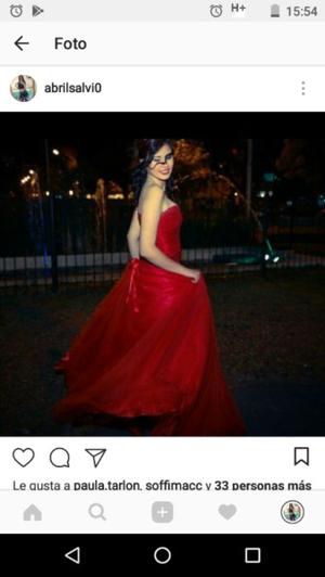 Vengo vestido de 15 rojo