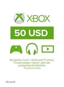 Microsoft Points Xbox Live 50 Usd Usa Gift Card