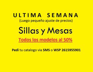 sillas y/o mesas