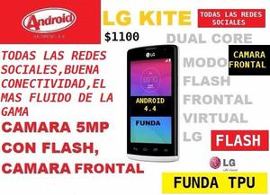 LG KITE MUY BUEN ESTADO,FUNDA,TARJETA DE MEMO CAMARA 5M C/