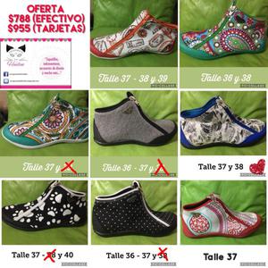 Zapatillas botitas lona