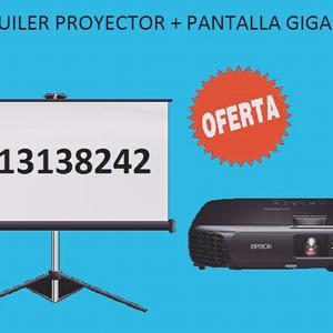 proyector y pantalla alta definicion