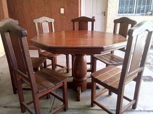Juego Comedor de algarrobo macizo