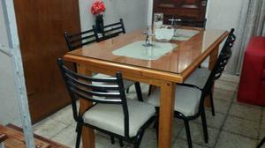 MESA MAS 6 SILLAS CON ENVIO GRATIS!!