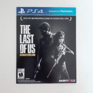 The Last Of Us Juego Ps4 Nuevo Cd Fisico Remasterizado
