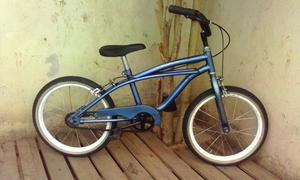bicicleta playera rodado 16 azul con frenos tradicionales al