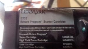 2 CARTUCHOS TONER PARA IMPRESORA LEXMARK 252 LASER. COMO