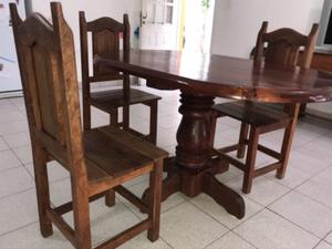 Mesa de algarrobo +4 sillas