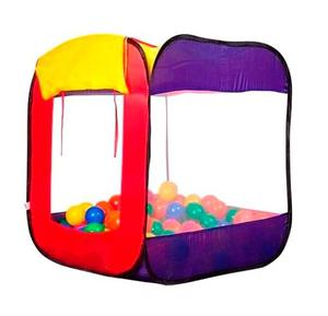 Pelotero Infantil Cubo Autoarmable Con 75 Pelotas Plegable