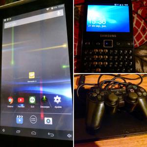Tablet 9" celular y Playstation 2