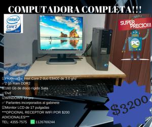 PC COMPLETA!! WINDOWS 10!! MONITOR LCD!! CON PARLANTES