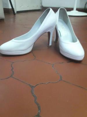 Zapatos de Mujer Cuero Blanco