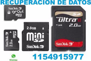 recuperacion de datos memoias sd micro sd, pendrive