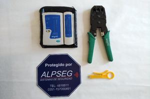 Kit Redes Pinza crimpeadora + tester + 100fichas Rj45 !