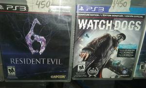 RESIDENT EVIL 6 Y WATCH DOGS