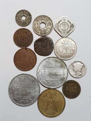 Ch C / Subasta 06 - Lote X 12 Monedas Mundiales Diferentes