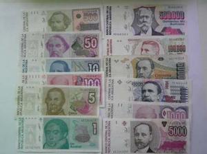 S&v Billetes Argentinos Australes Colecccion Completa