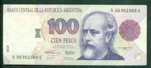 Argentina 100 Pesos Reposición B# Mb Fernandez-menem