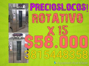 Horno ROTATIVO x 15 bandejas 45x70