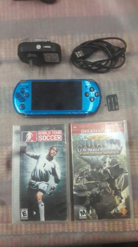 Psp Con 2 Juegos Cargador Y Memoria