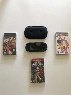 Psp Sony - Play Station Portatil, Impecable! Con 3 Juegos!