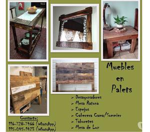 VENTA DE MUEBLES DE PALETS, DESAYUNADORES, TABURETES, CABECE