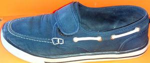 Zapatillas de lona azul,tipo panchas,numero ),made in