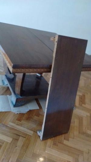 Mesa comedor, madera antigua, extensible