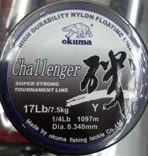 Bobina Nylon Okuma Challenger 0,34 X mts Loc. Tribunales