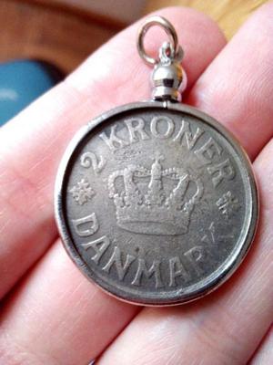 Corona Danesa 2 Kroner para colgar medalla