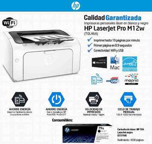 Impresora Hp Laserjet Pro M12w Inalambrica Usb