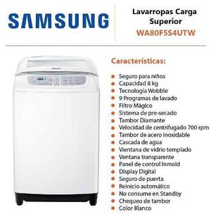 Lavarropas Samsung Wa-80f5 Bco 8kg 700 Rpm