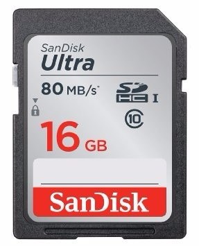 Sandisk Ultra 80mb/s 16gb Sdhc Card - Clase 10- Fact A O B