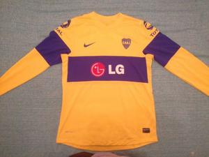 camiseta de boca juniors manga larga  tela de juego