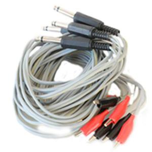 4 Cables Para Electroestimulador + 8 Electrodos