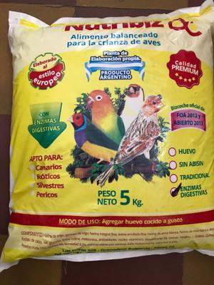 Bizcocho nutribiz dc.canarios-exóticos-pericos x 5kg