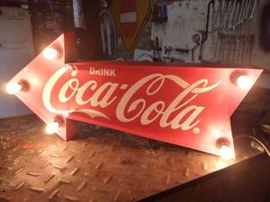 Cartel Flecha Vintage Chapa Luminoso Coca Cola