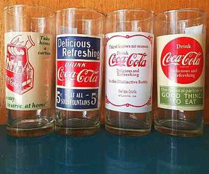 Vasos Coca Cola Original 2 Serie Vintage Rigolleau  X4