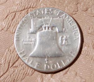 Antigua moneda de Plata de 1/2 Dolar