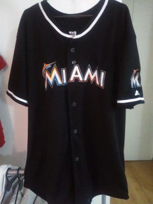Casaca Camiseta Beisbol Marlins Miami Stanton 27 Xl M
