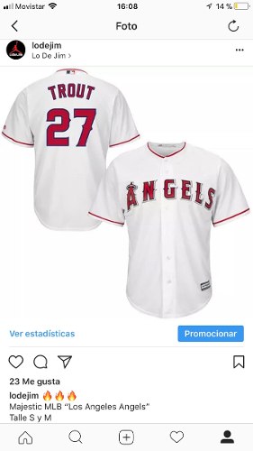 Casaca De Baseball Los Angeles Angels - Jersey Mlb Majestic