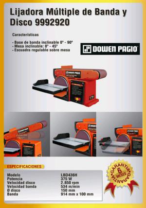 Lijadora de banco combinada Dowen Pagio