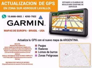 Actualización mapas gps garmin Zona Sur Lavallol Adrogué