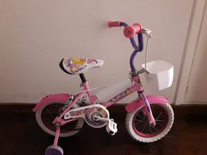 Bicicleta niño con canastito y rueditas