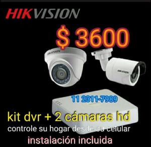 CAMARAS DE SEGURIDAD + DVR + INSTALACION