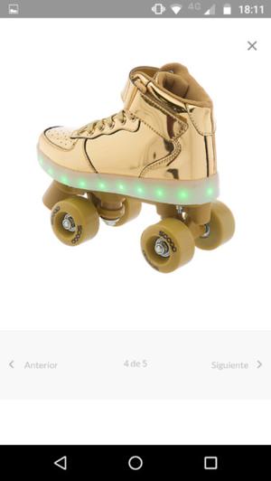 Patines rollers skaters con luces led