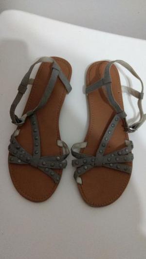 sandalias marca zara españa chatitas talle 37 2 usos