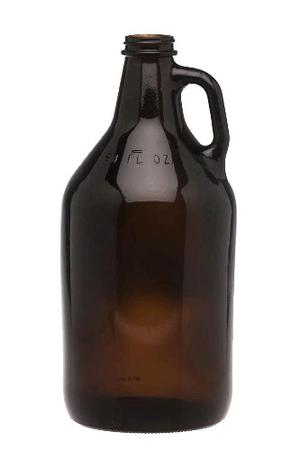 Botellón Growler Vidrio Ambar Cerveza Con Tapa 1.9 Lts