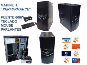 GABINETE CON FUENTE, MOUSE, TECLADO, PARLANTES